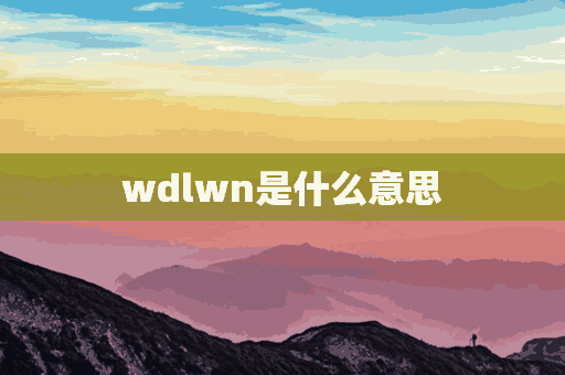 wdlwn是什么意思